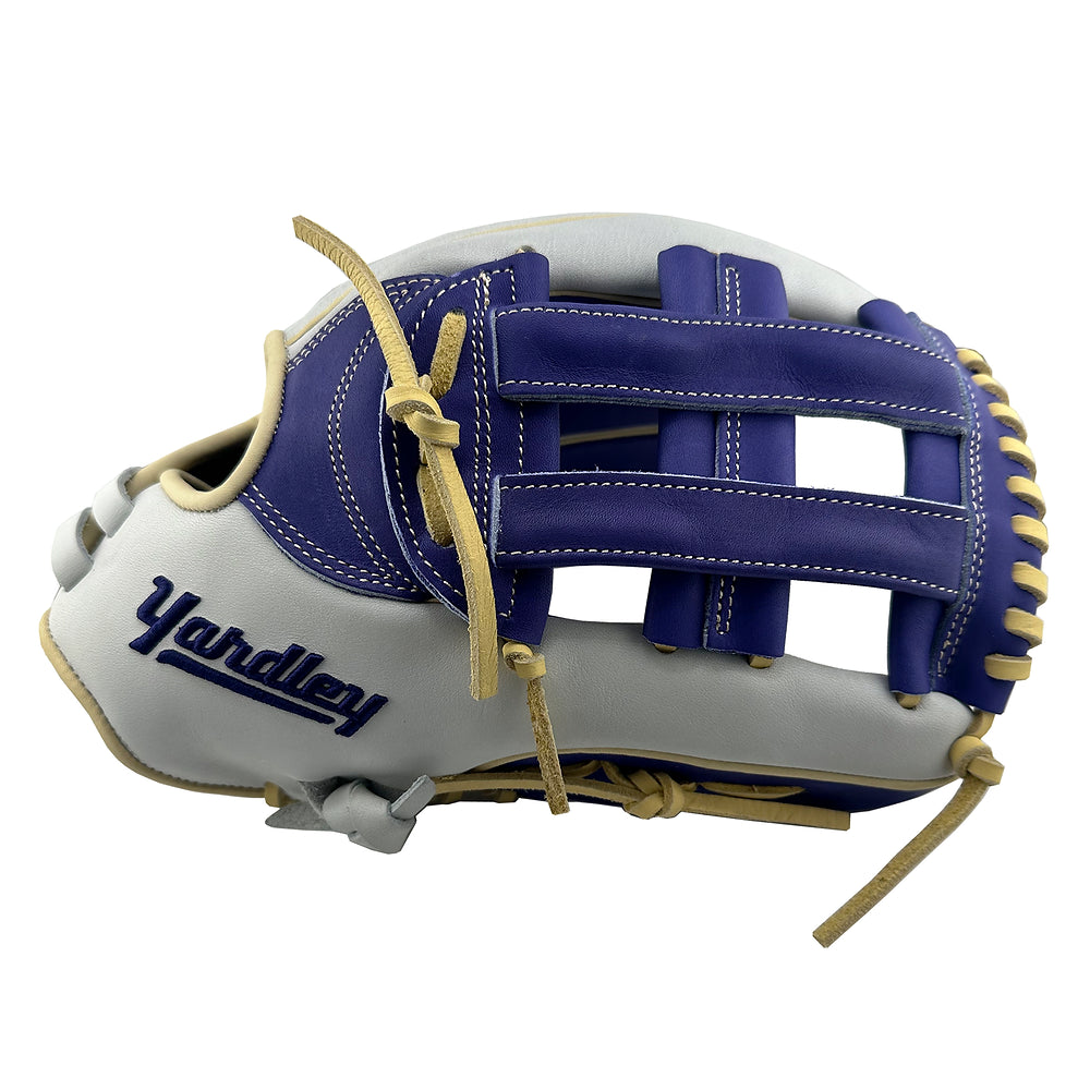 Y2 - 2369 Fastpitch Model White and Purple H-Web 12.50"