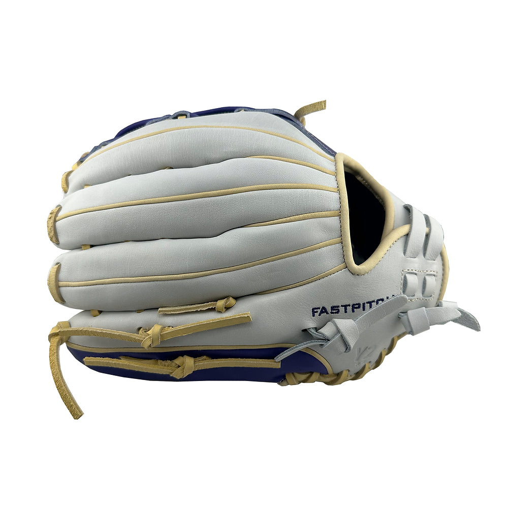 Y2 - 2369 Fastpitch Model White and Purple H-Web 12.50"