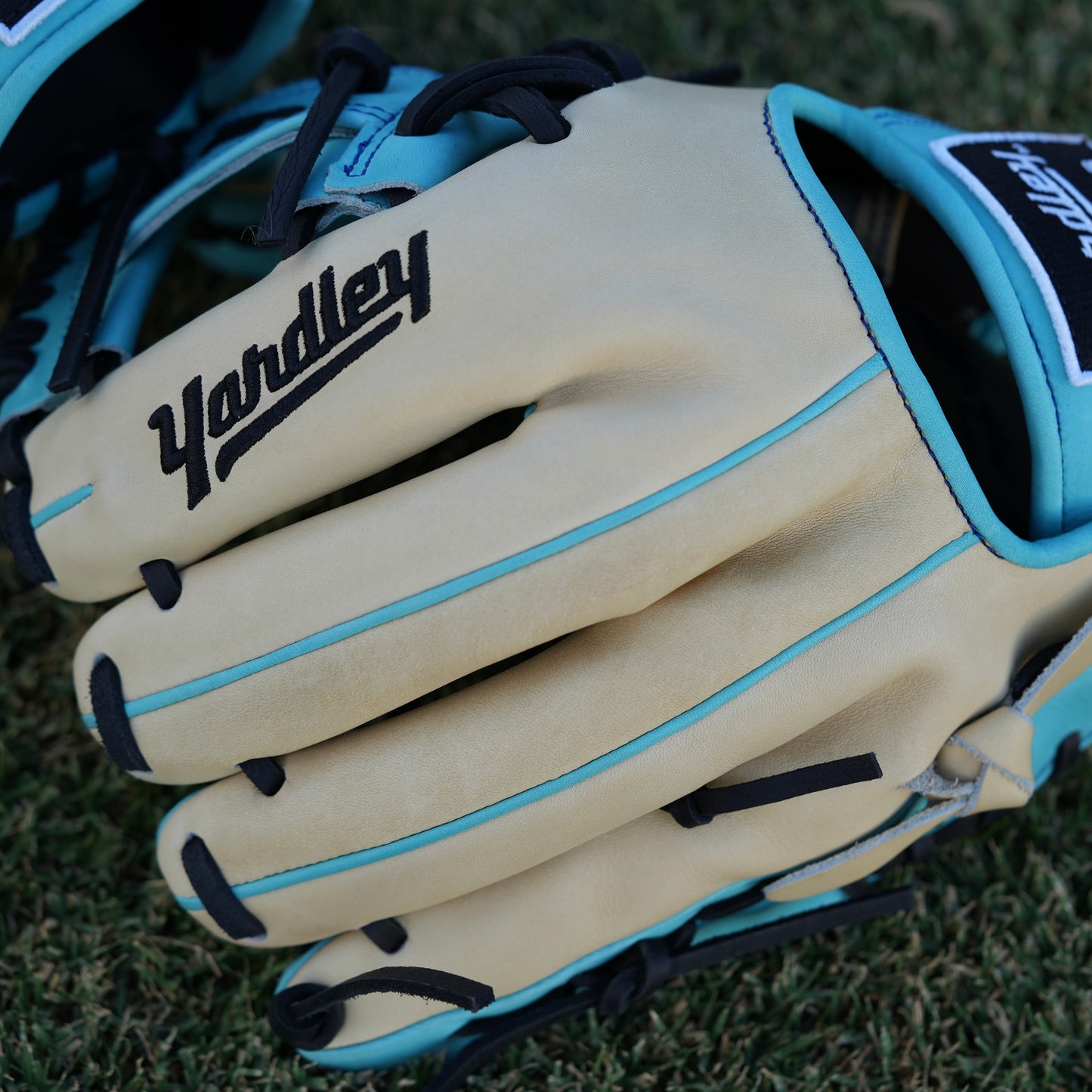 Y1 - 279 Sky Blue and Bone I-Web 11.50”