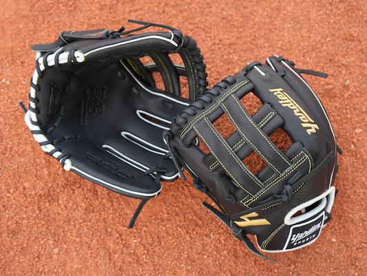 Y3-Tumbled Leather - 279 Black and Gold H-Web 12.00"