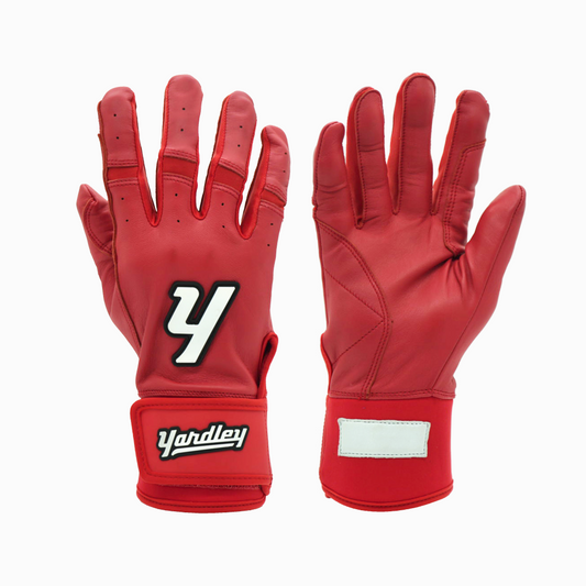 Y1-Shearlux Leather Batting Glove - Red