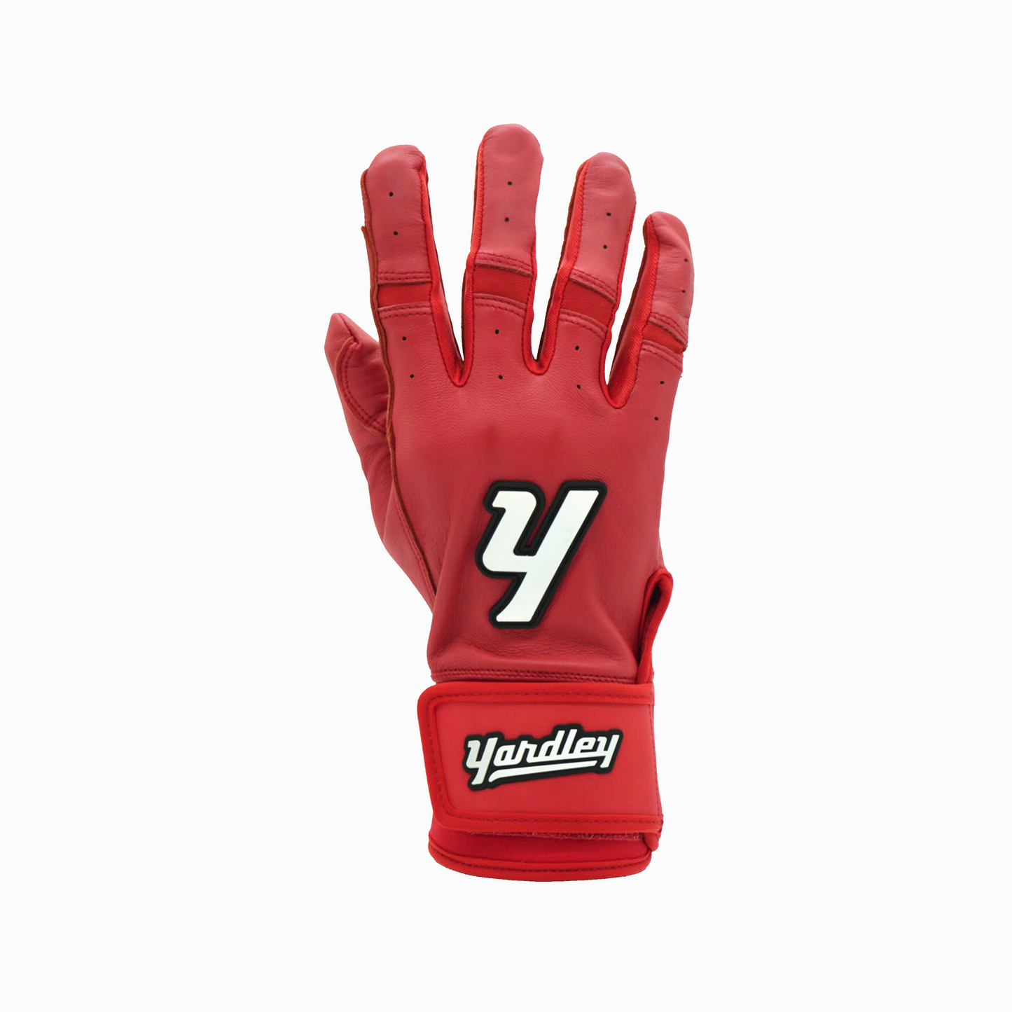 Y1-Shearlux Leather Batting Glove - Red