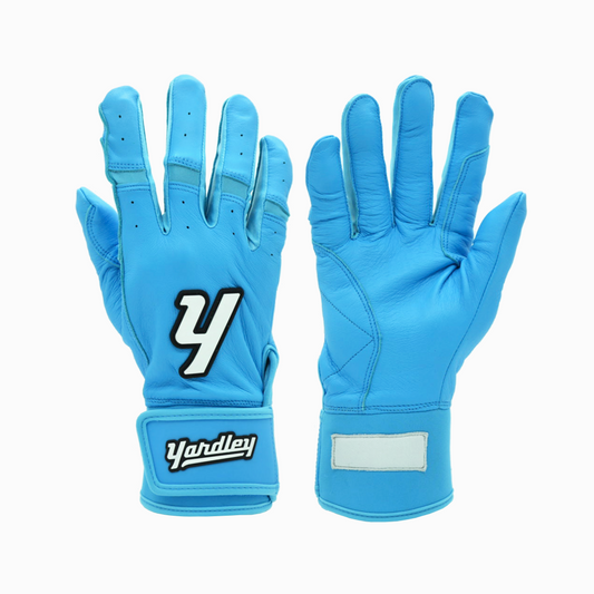 Y1-Shearlux Leather Batting Glove - Sky Blue